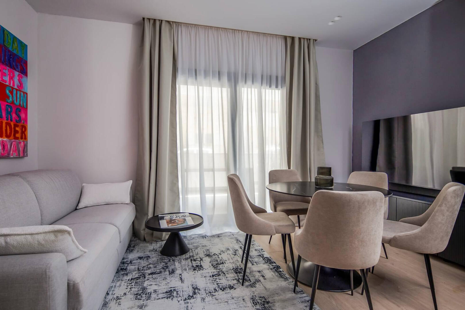 Great designer living area with premium furniture